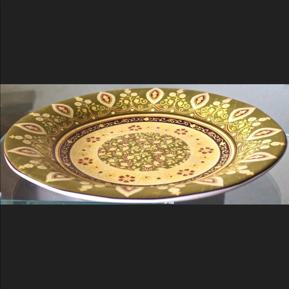 222 FIFTH KASHMIR GREEN DINNER PLATE - Picture 3 of 5